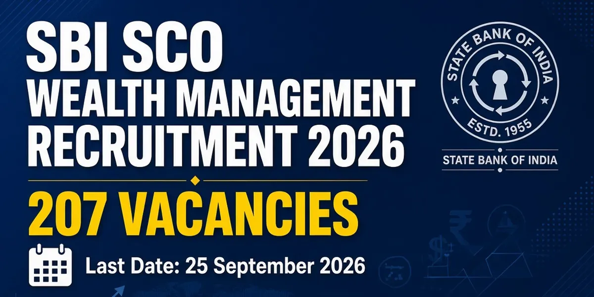 SBI SCO Wealth Management Recruitment 2026 - Apply Online